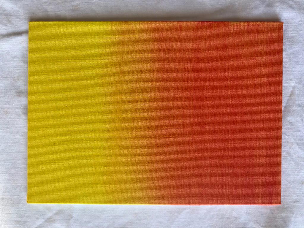Dégradé de couleurs à l'acrylique du jaune au orange