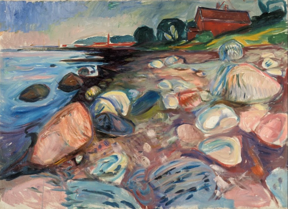 1904-Edvard-Munch-Shore-with-Red-House